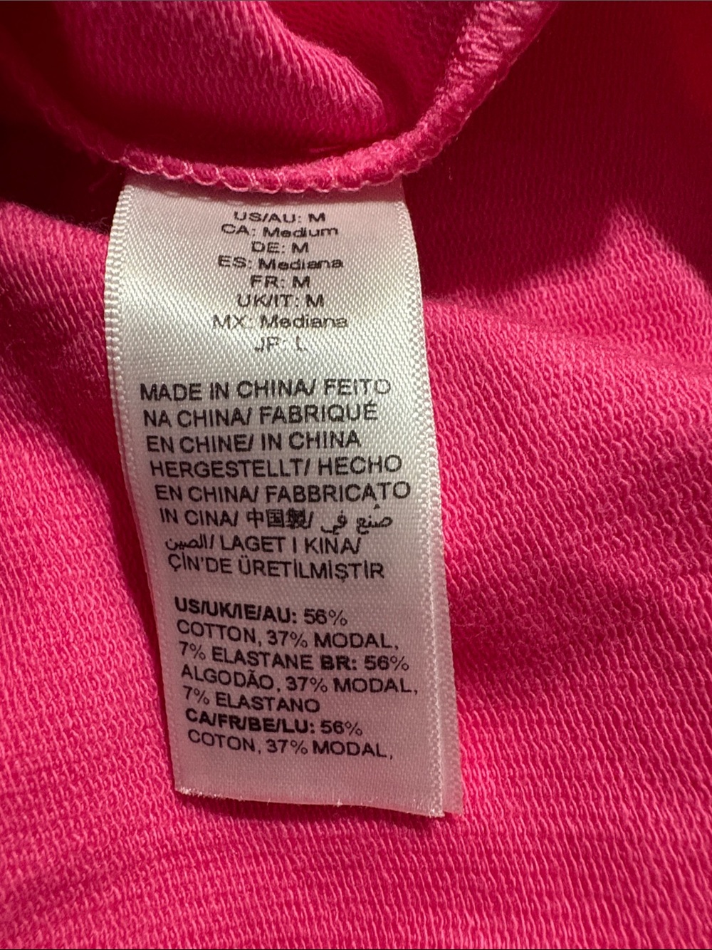 Women's Hot Pink Hooded Longline Sweatshirt - Picture 6 of 8